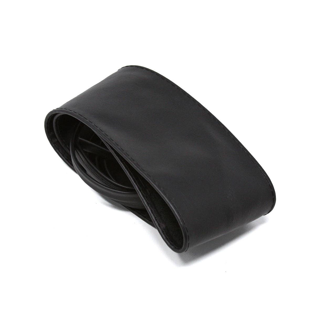 German Fuentes Handbags - CINT-04 THIN LEATHER WRAP BELT: PEWTER