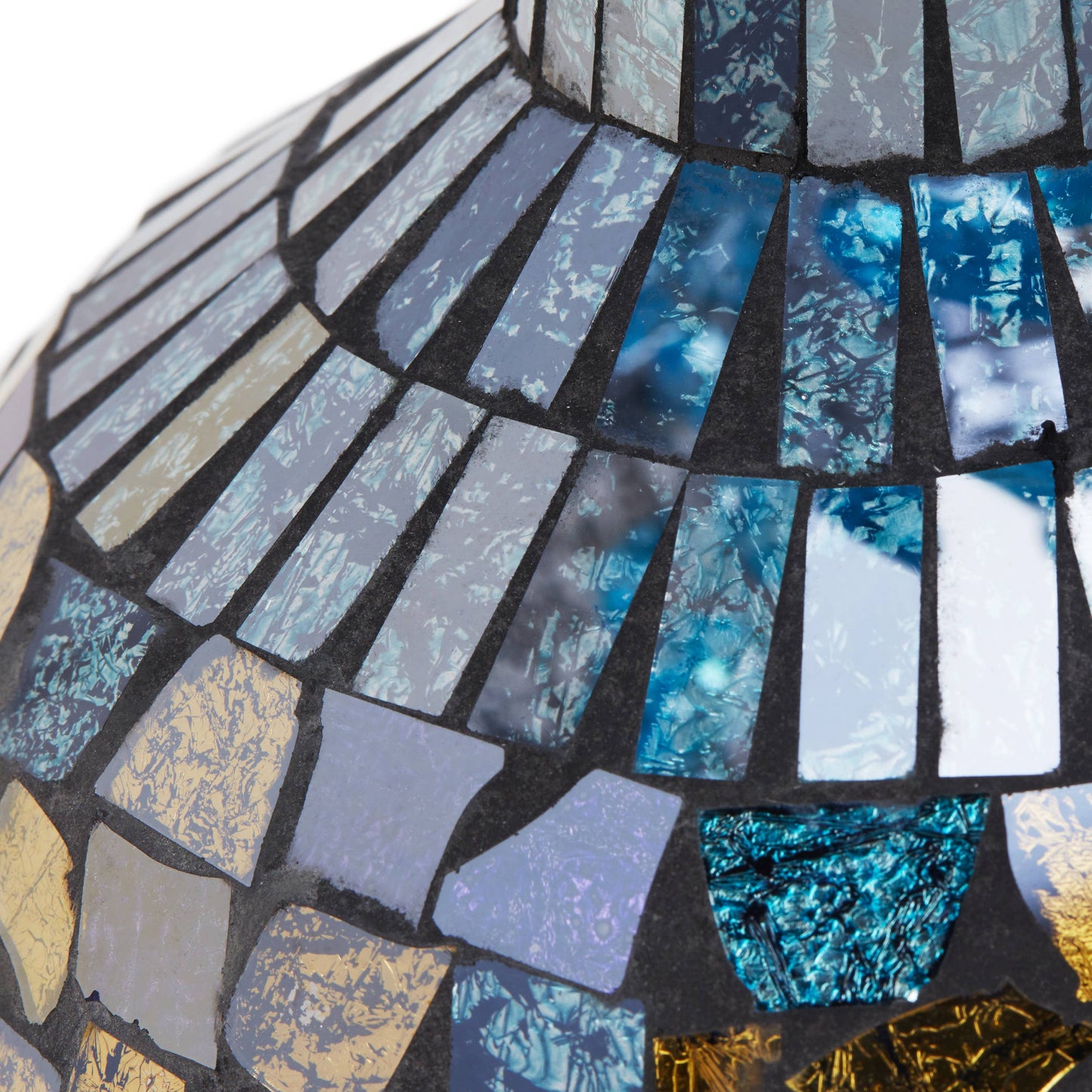 River of Goods - 21.75" Silver & Turquoise Ombre Glass Table Lamp