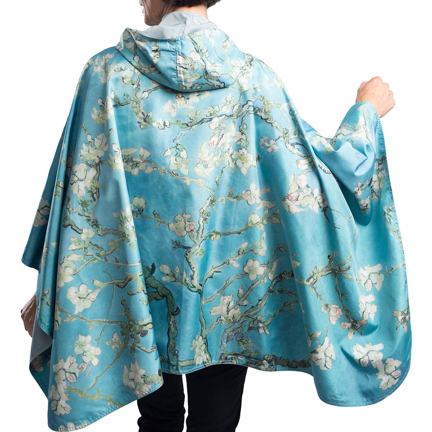 RainCaper - Van Gogh Almond Blossom Womens Rain Cape - Rainproof Breathable Rain Poncho