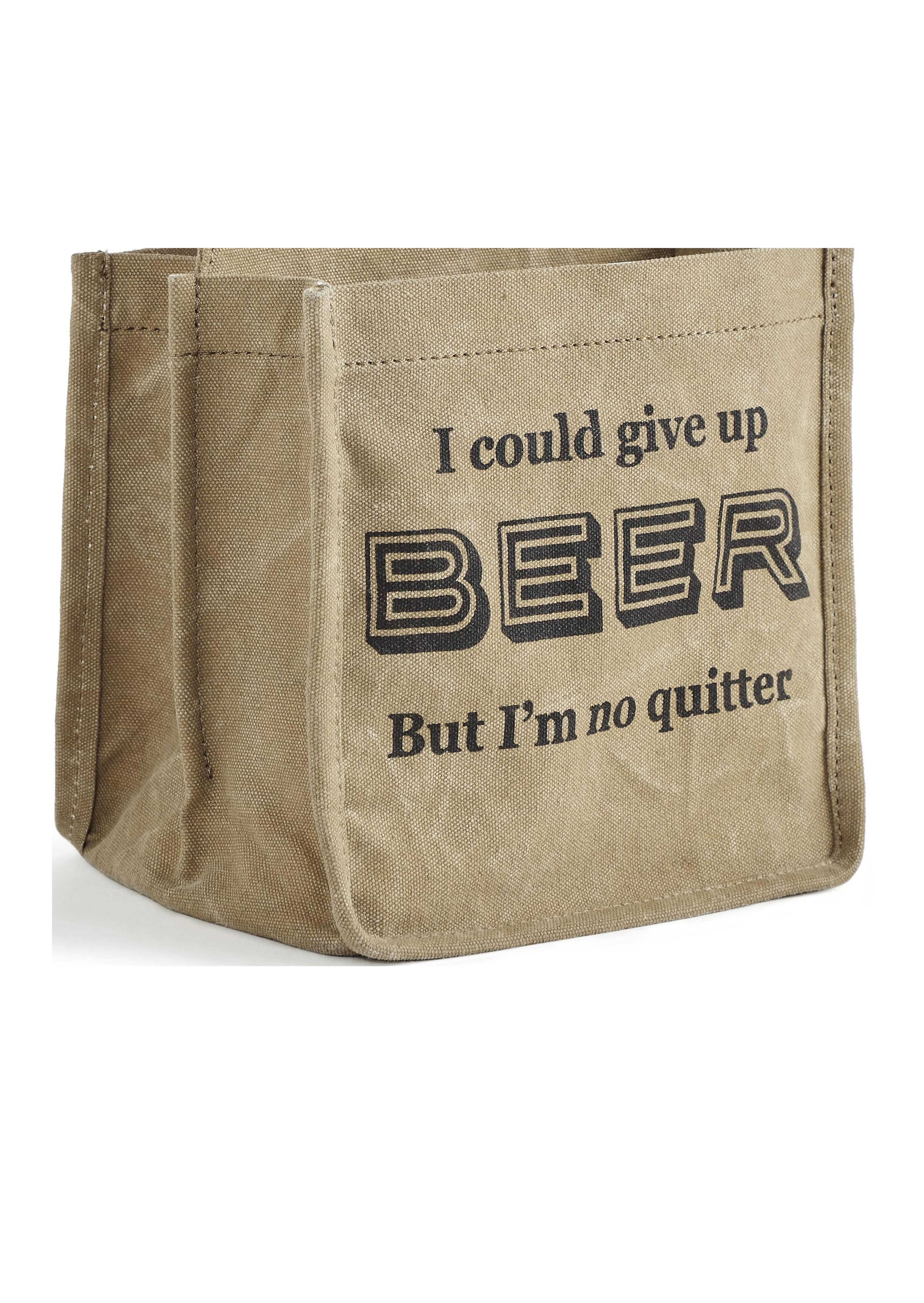 Mona B. Quitter Up-Cycled Canvas Beer/Wine Caddy - Thumbnail 3
