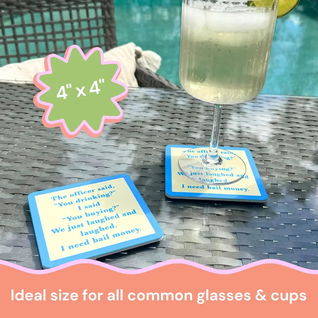 Drinks on Me - COASTER Bad Driver | Funny Home Gift | Home Bar Decor