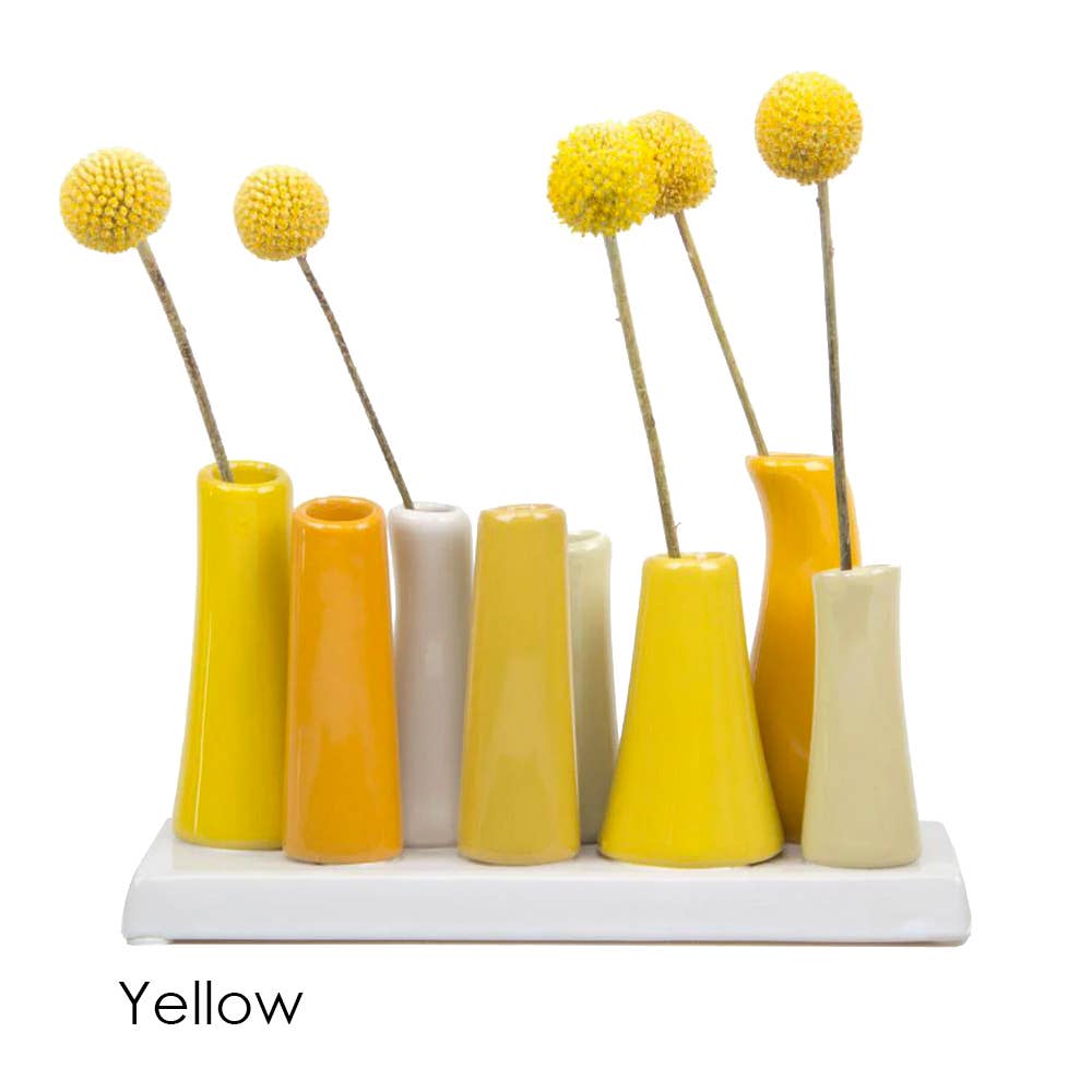 Chive - Pooley Modern Bud Vase For Flowers: Chartreuse