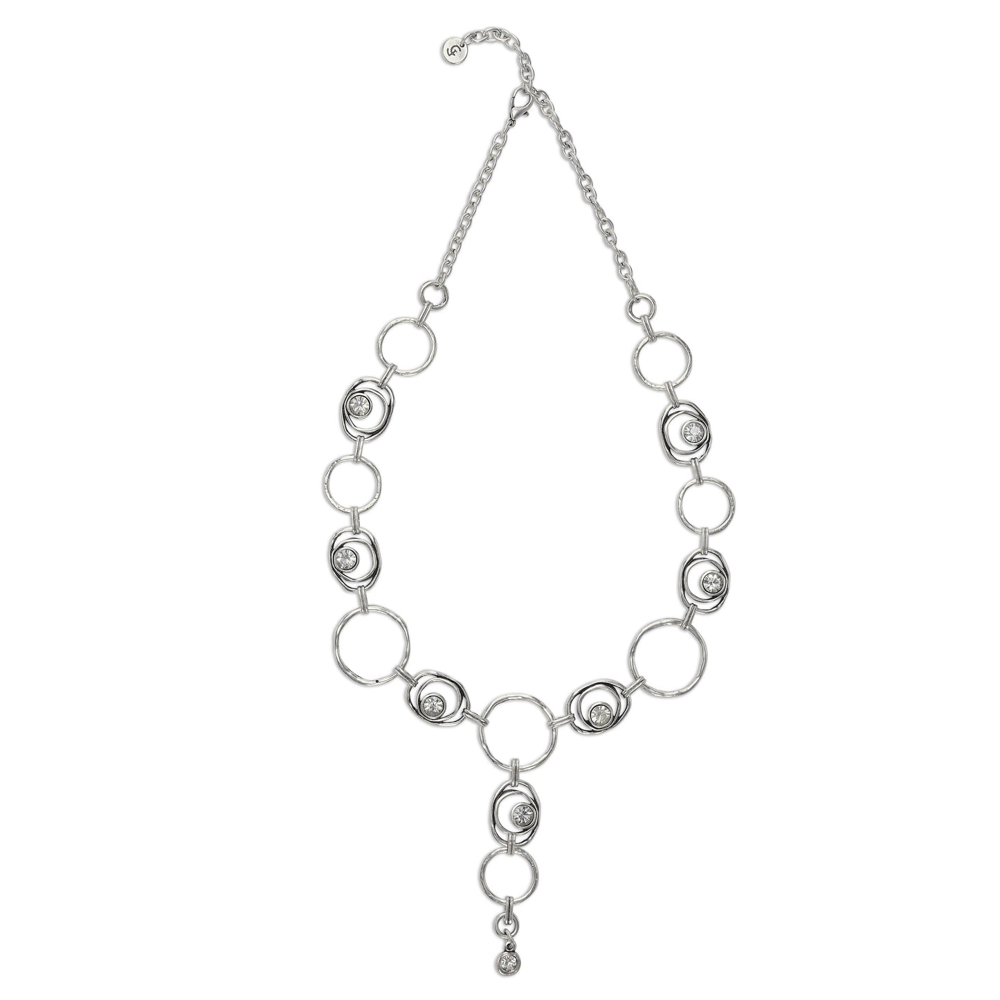 Chanour - Handmade Crystal Pewter Necklace - 3859