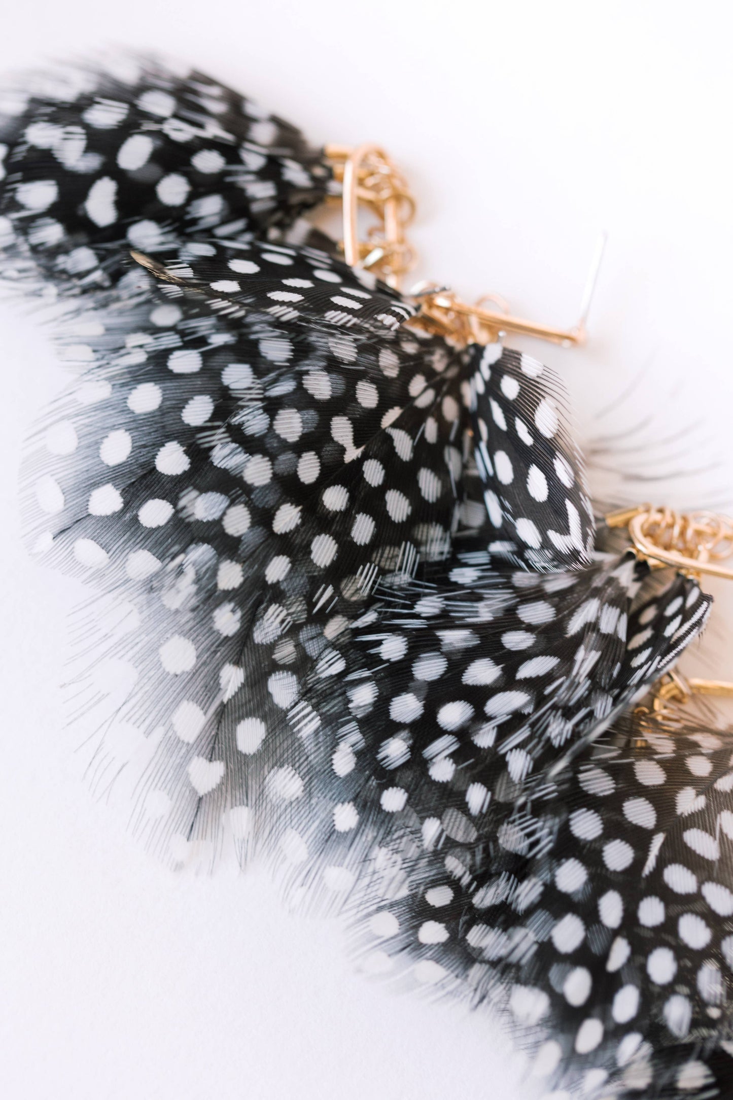 St Armands Designs of Sarasota - Spotted Feather Statement Tassel Earrings