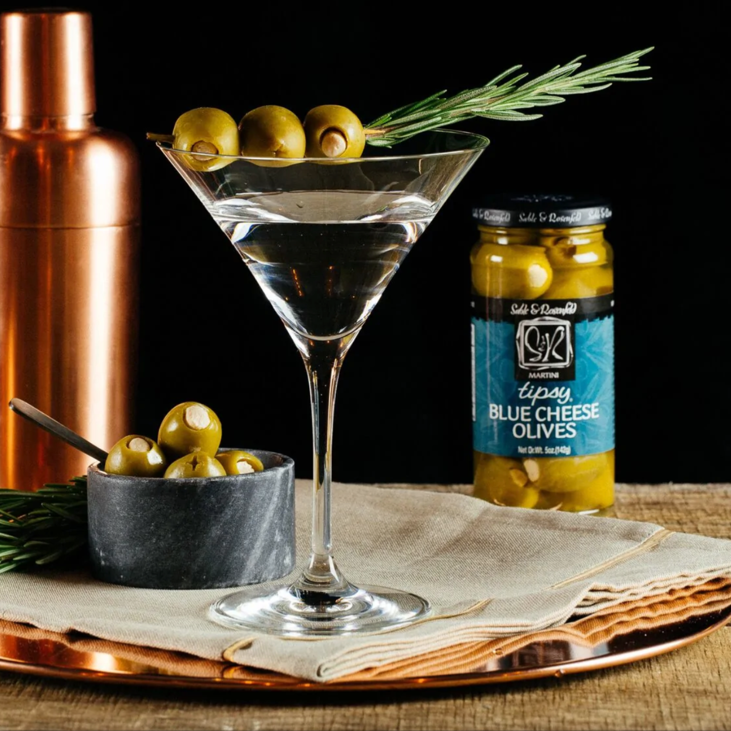 Sable and Rosenfeld - Sable & Rosenfeld Blue Cheese Stuffed Tipsy Olives 5oz / 6