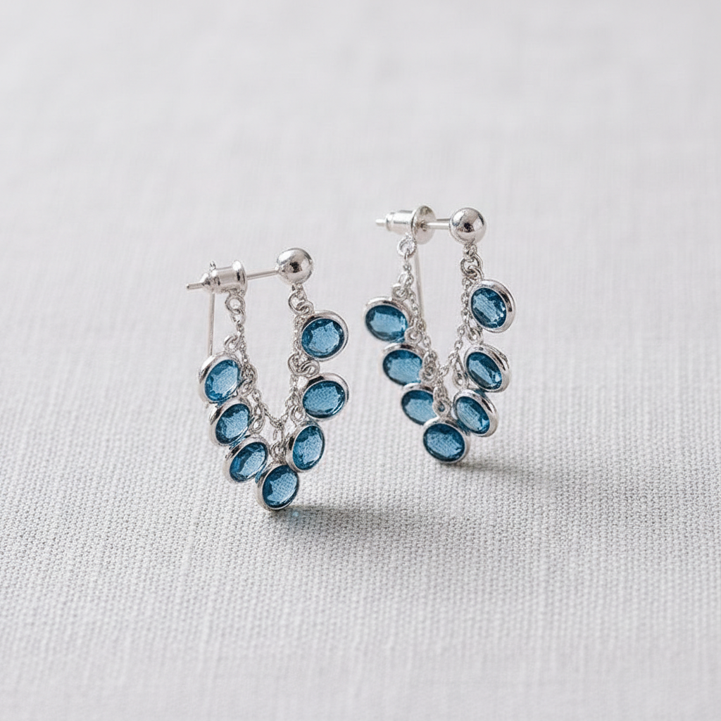 camilla dovey - Crystal Pendant Stud Earrings
