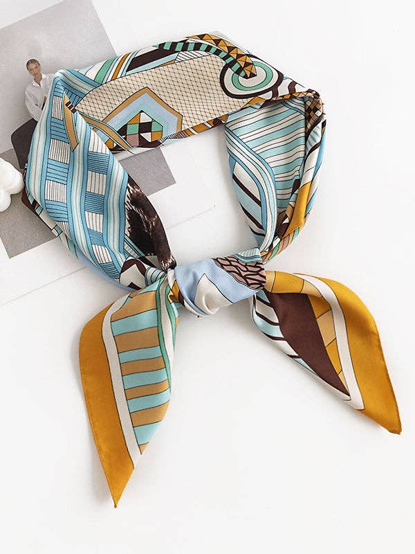 UZ Wholesale Store - Printed Striped Scarf: Red