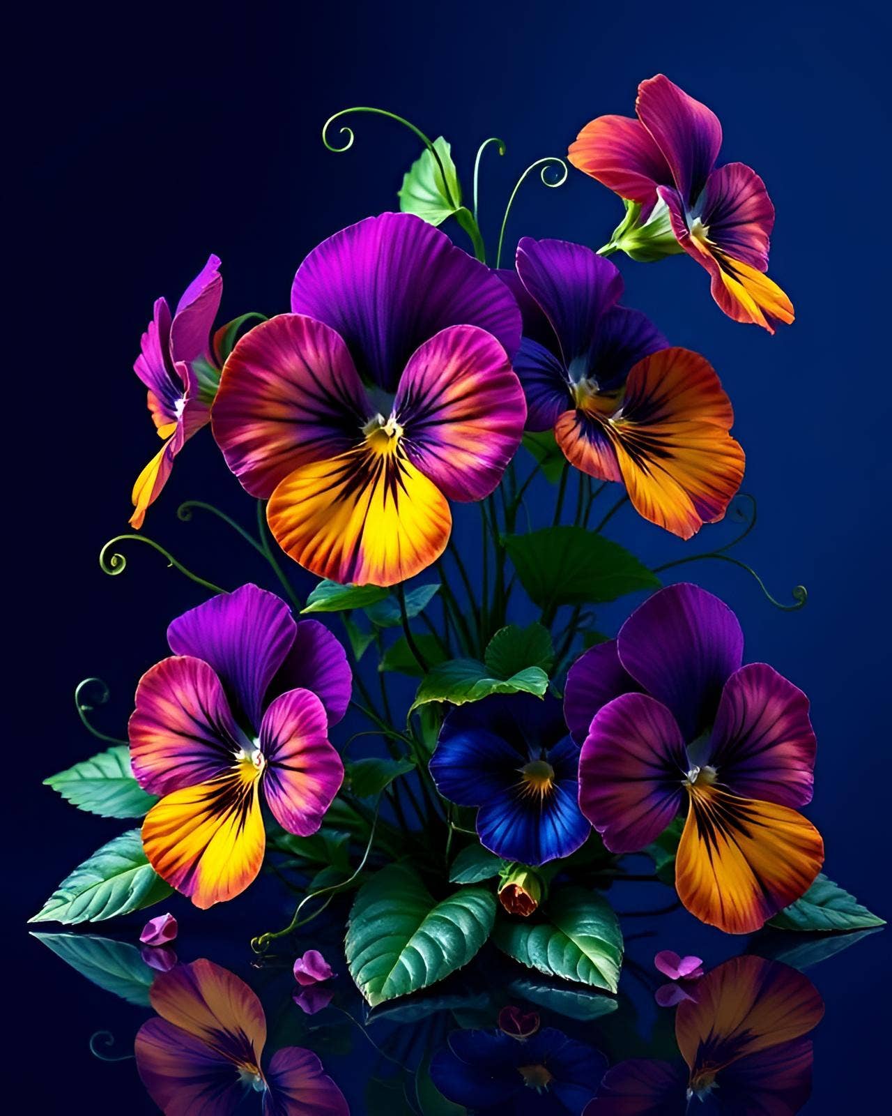 Wicked Cool Unicorn - Gothic Floral 5 x 7 Greeting Cards: 002