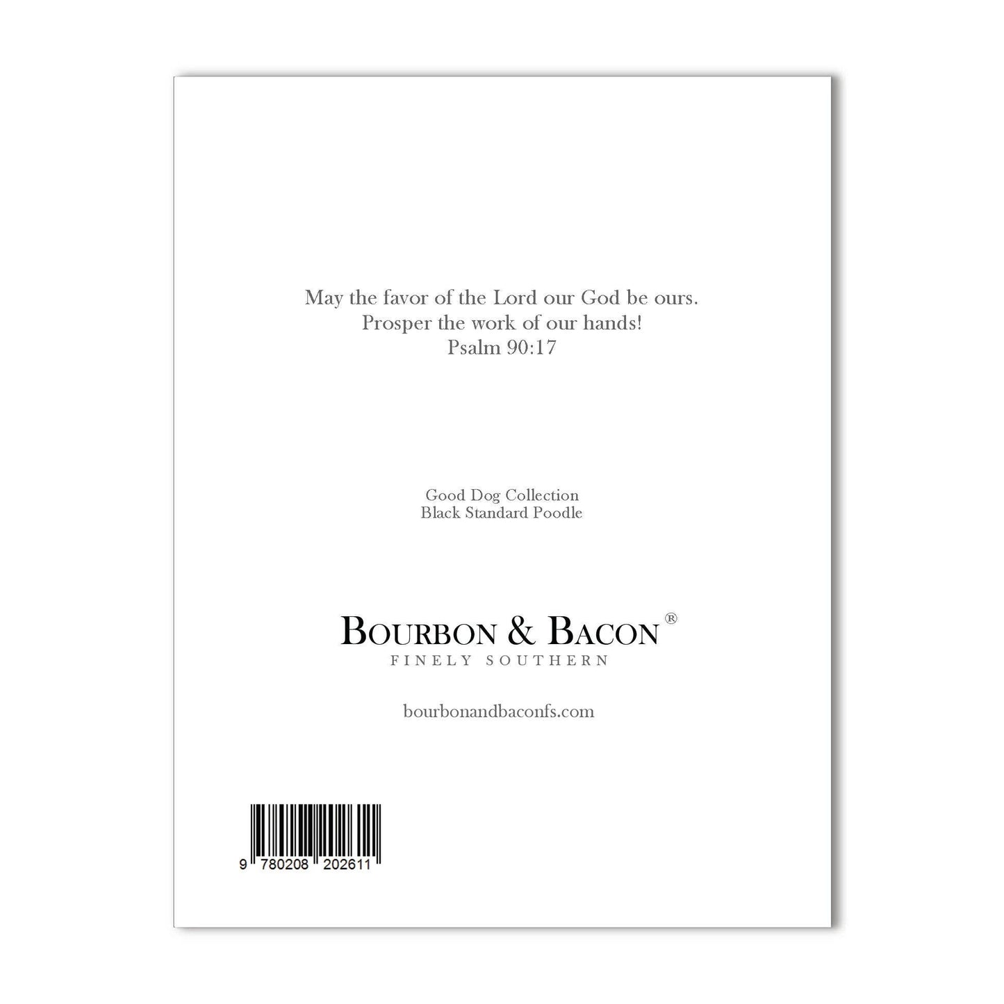Bourbon & Bacon - Standard Poodle, Black Note Cards