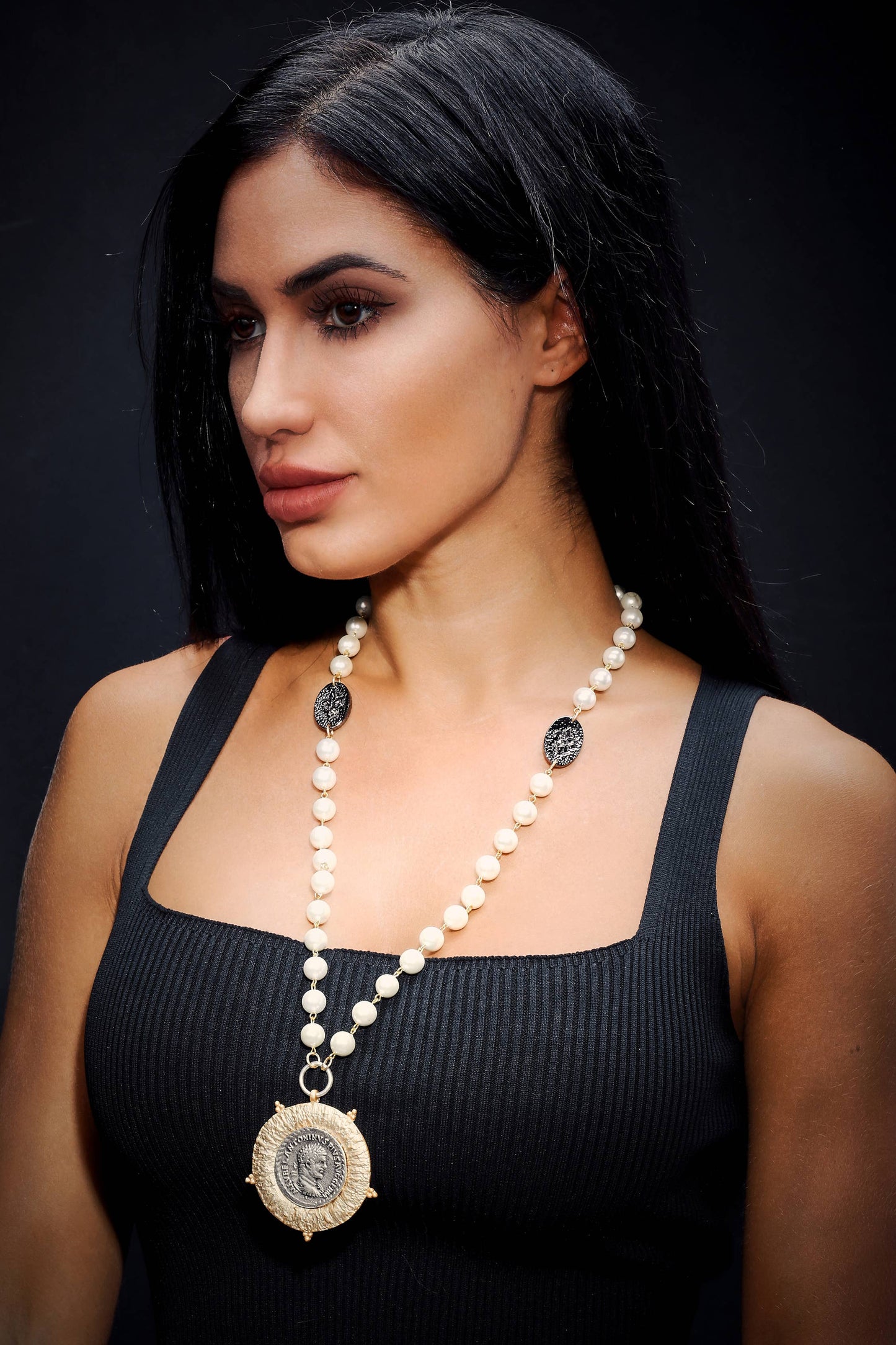 Chanour - Handmade Pewter Silver- Gold Plated Pear Necklace - H129