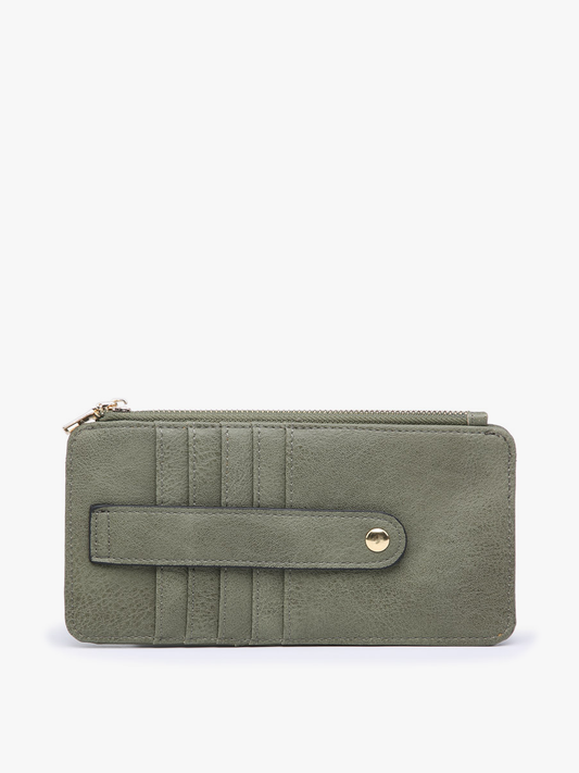 Jen & Co. - WL1889 Saige Slim Card Holder Women's Wallet: Olive