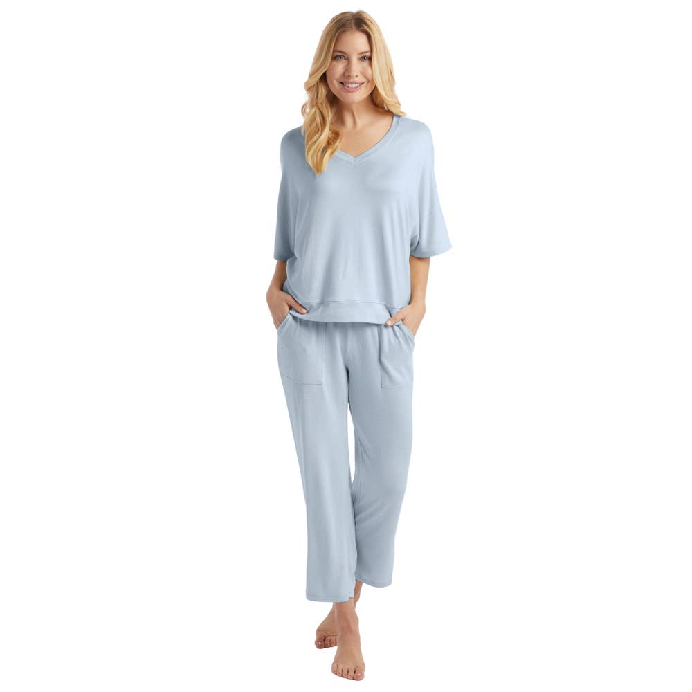 Softies - Dream Relaxed V-neck with Capri Lounge Set