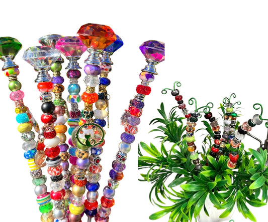 Sea of Bliss Shop - Fairy Garden and Caterpillar Plant Stake Bundle Handmade: 13” stake