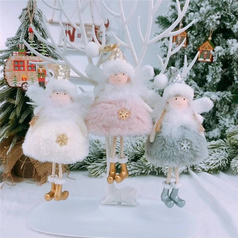 ShieldChic - Christmas Feather Angel Pendant: GRAY