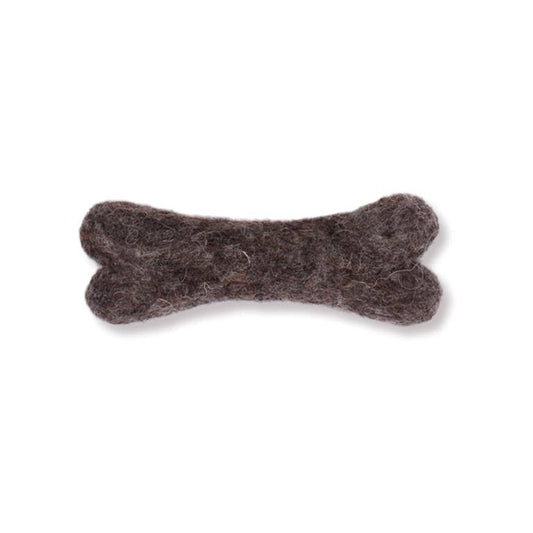 Ethical Global - Eco Wool Dog Bones/Toys: Brown, Gray, White (Fair Trade): Brown / Small