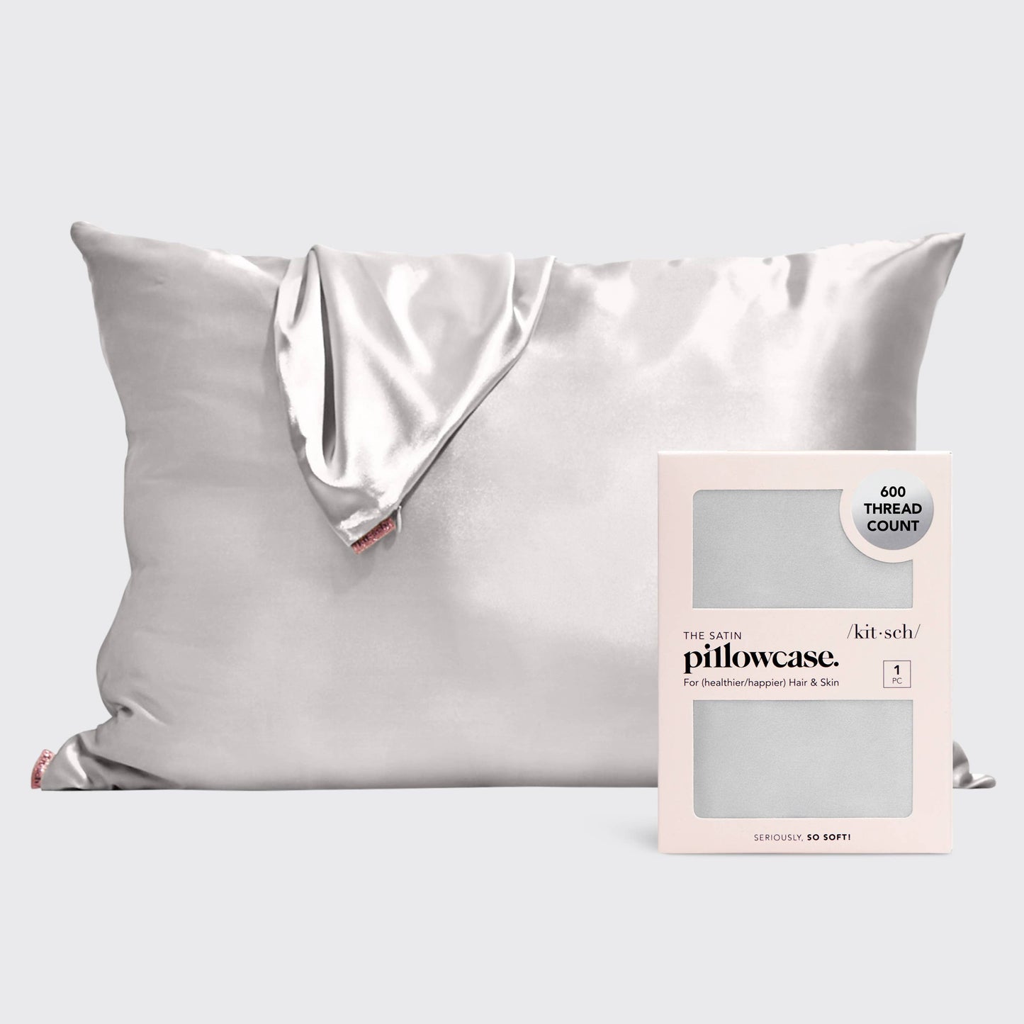 KITSCH - Satin Pillowcase - Silver