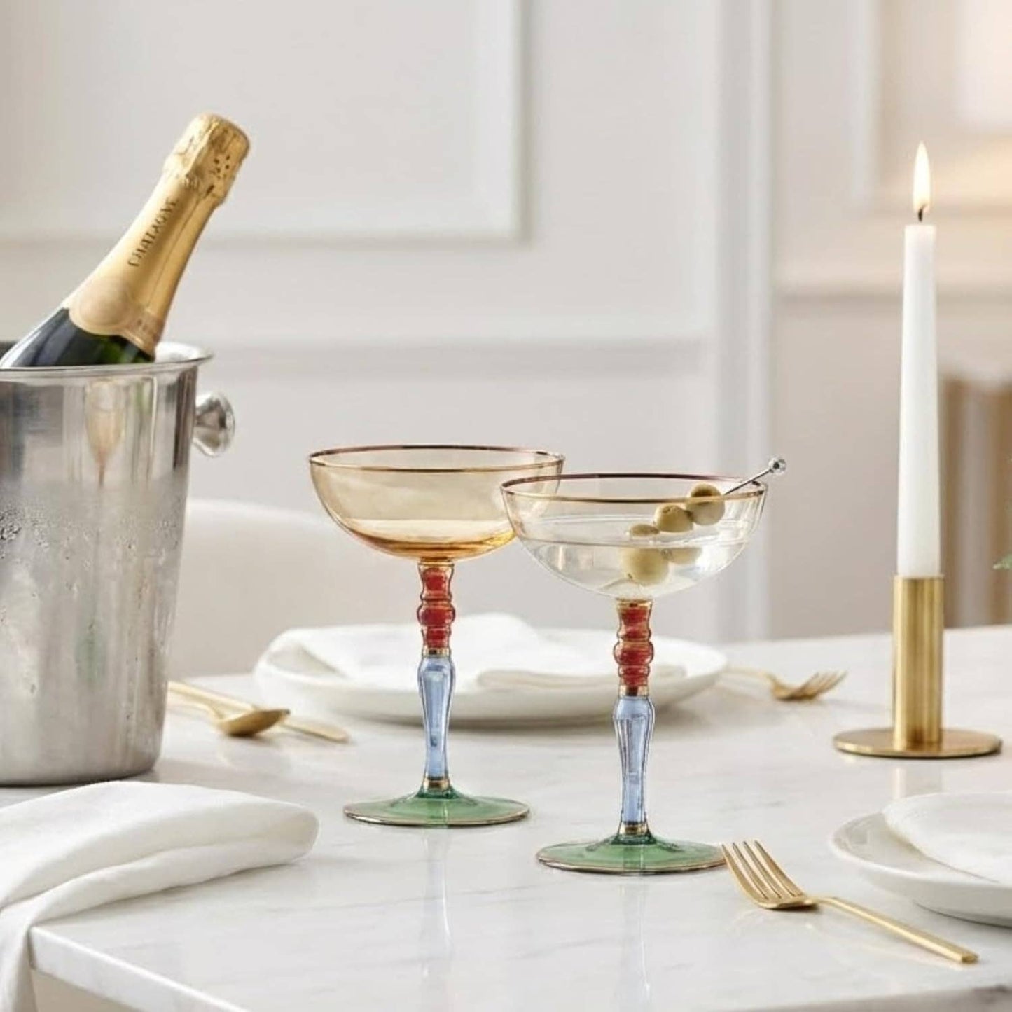 The Wine Savant /  Khen Glassware - Italian Renaissance Cocktail, Martini & Champagne Coupe