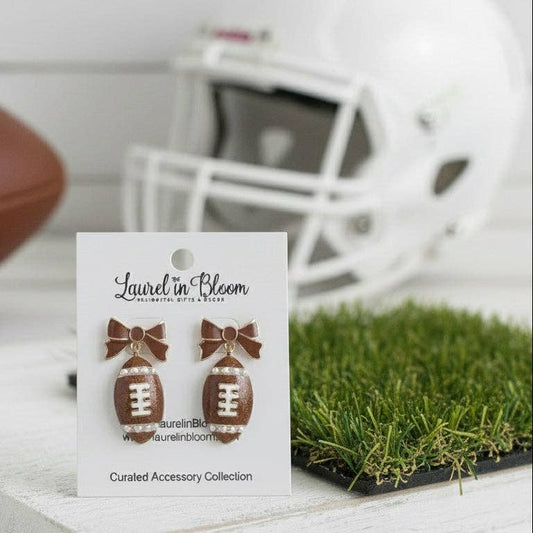 Laurel in Bloom - Emerson Footballs & Bows Earrings