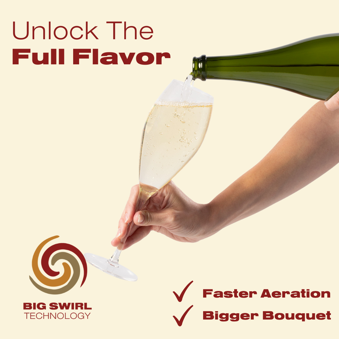 Big Wine Glasses - DEMI - Oversized Champagne Glasses (Set of 2)