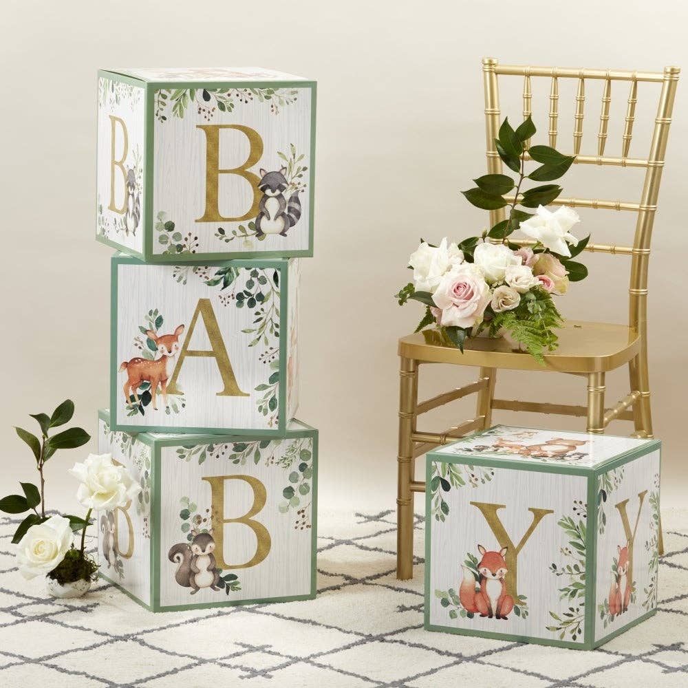 Kate Aspen - Woodland Baby Block Box (Set of 4)