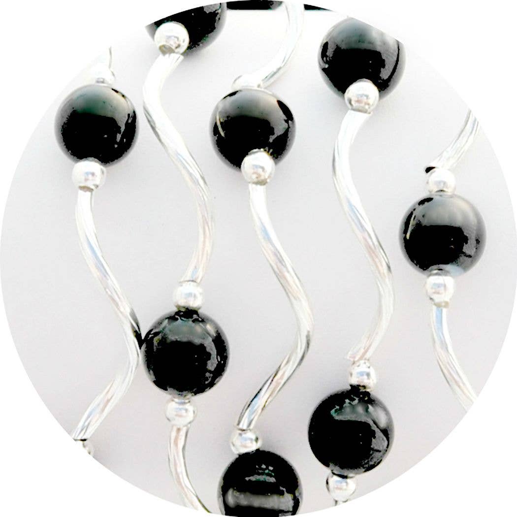 My Fun Colors - Fashion Stretch Bracelets Select from 91 Color Styles: Black Onyx