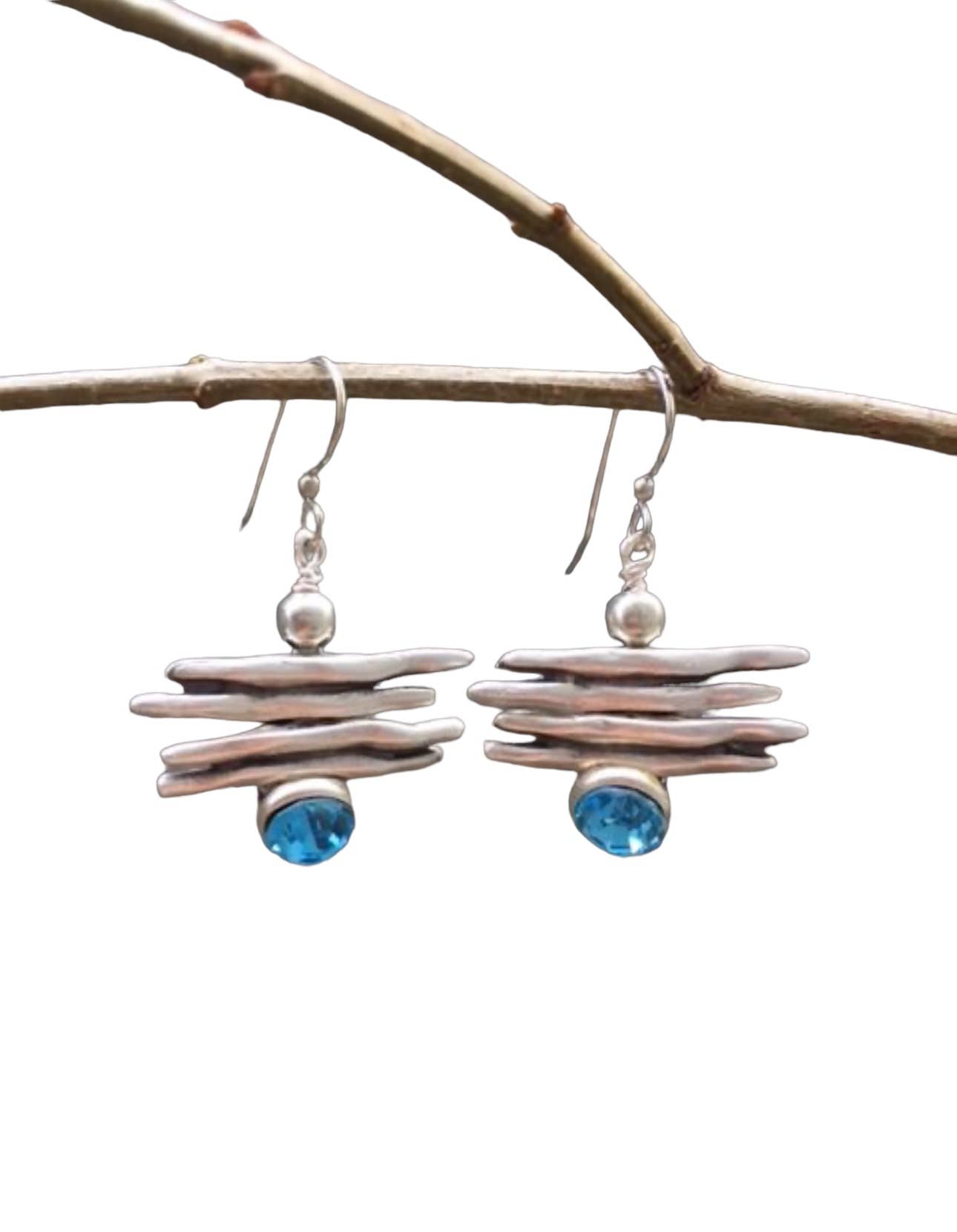 Volare - Solar Spike Earrings: B.topaz