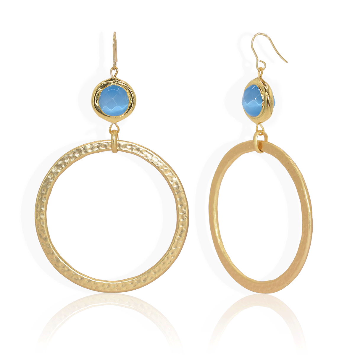 KARINE SULTAN - Colombina Earrings: Aquamarine Blue