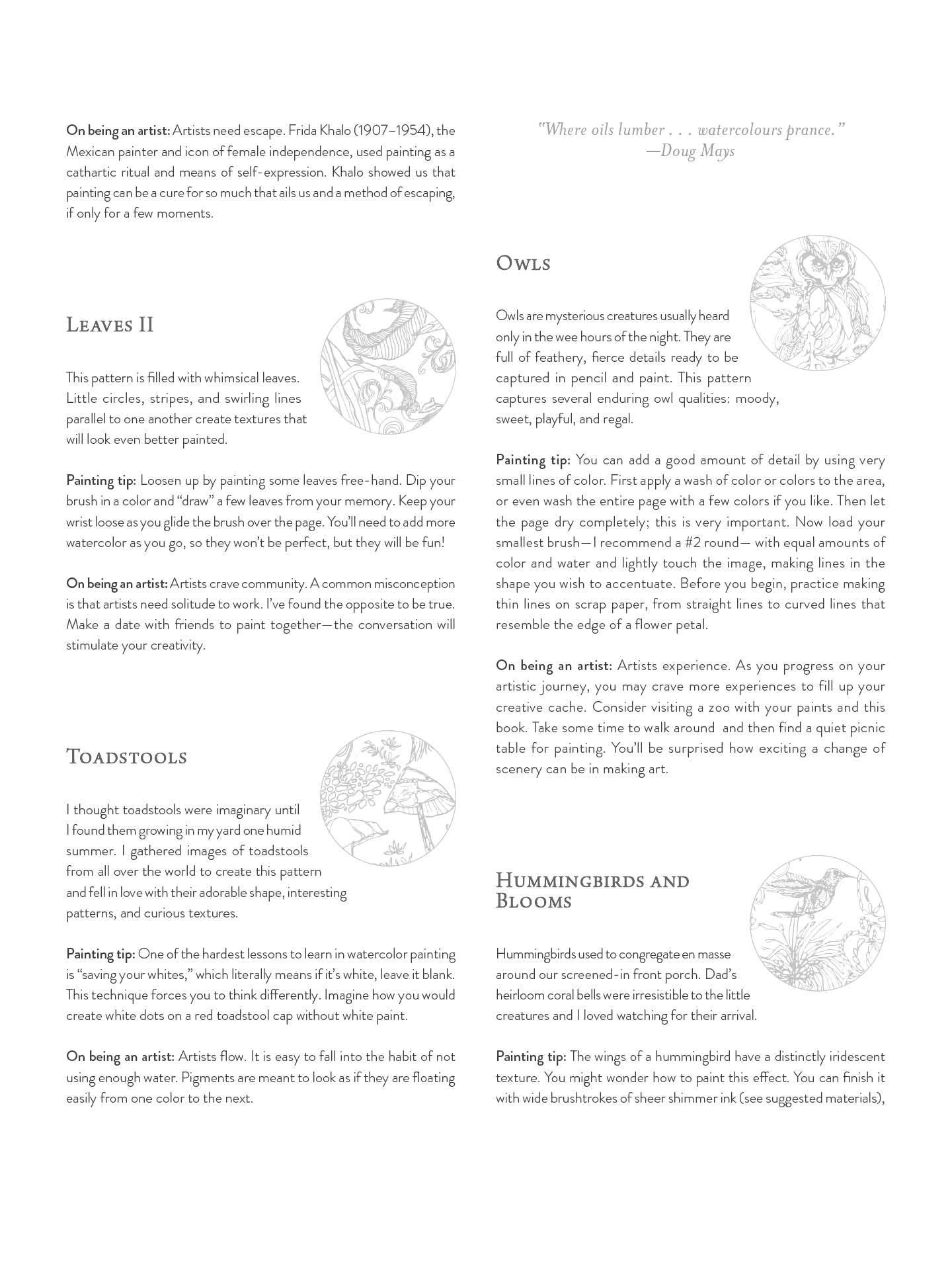 Schiffer Publishing - Painterly Days: The Woodland Watercoloring Book for Adults