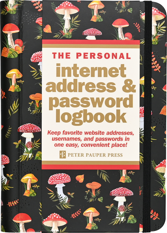 Peter Pauper Press - Mushrooms Internet Address & Password Logbook