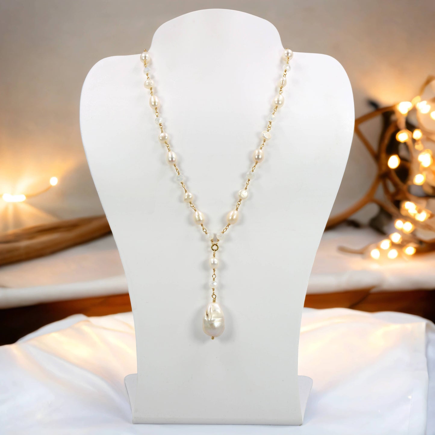 IST Jewelry - Freshwater Cultured Pearl Y Style Necklace