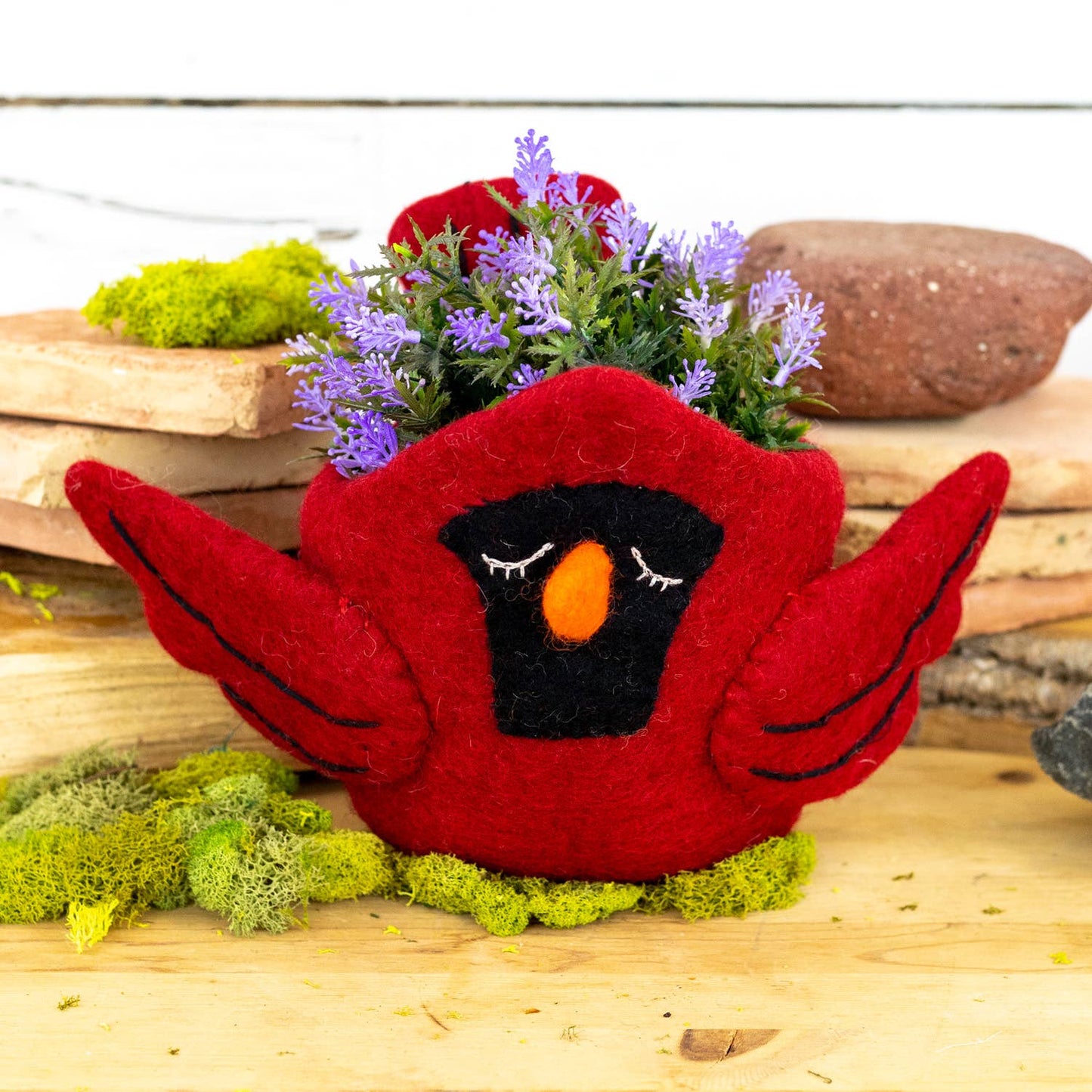 dZi Handmade - Cardinal Felt Pot