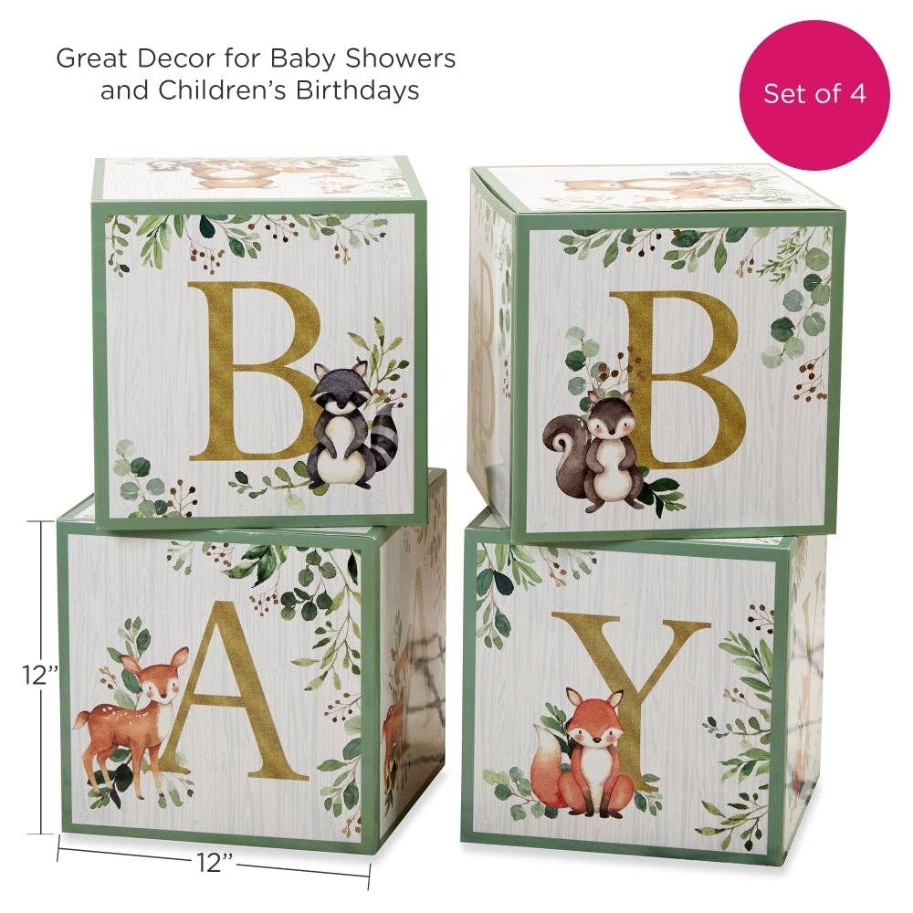 Kate Aspen - Woodland Baby Block Box (Set of 4)