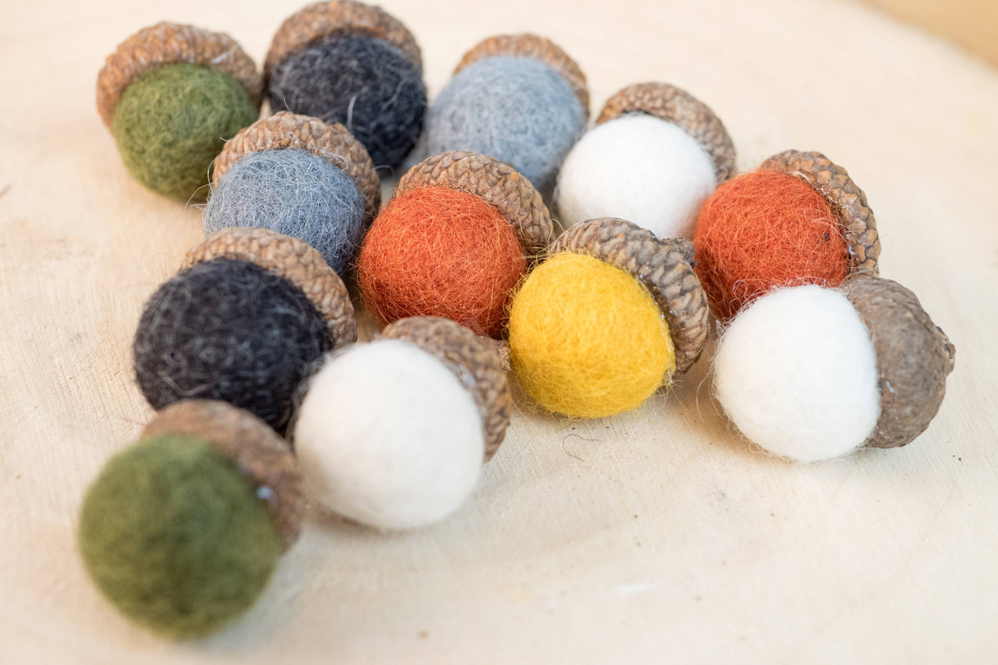 Root To Vine - Fall Felt Acorns- Set of 12-Fall Decor-Halloween Decor