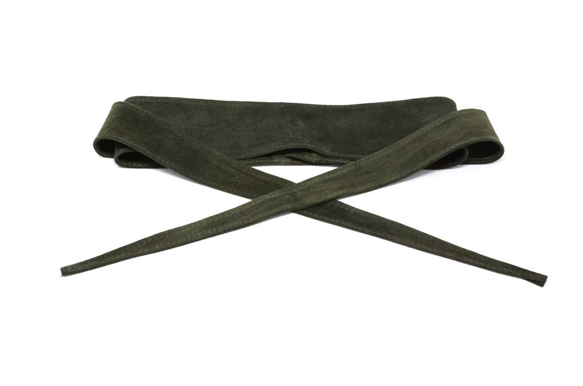 German Fuentes Handbags - CINT-01 WRAP BELT SUEDE: Beige