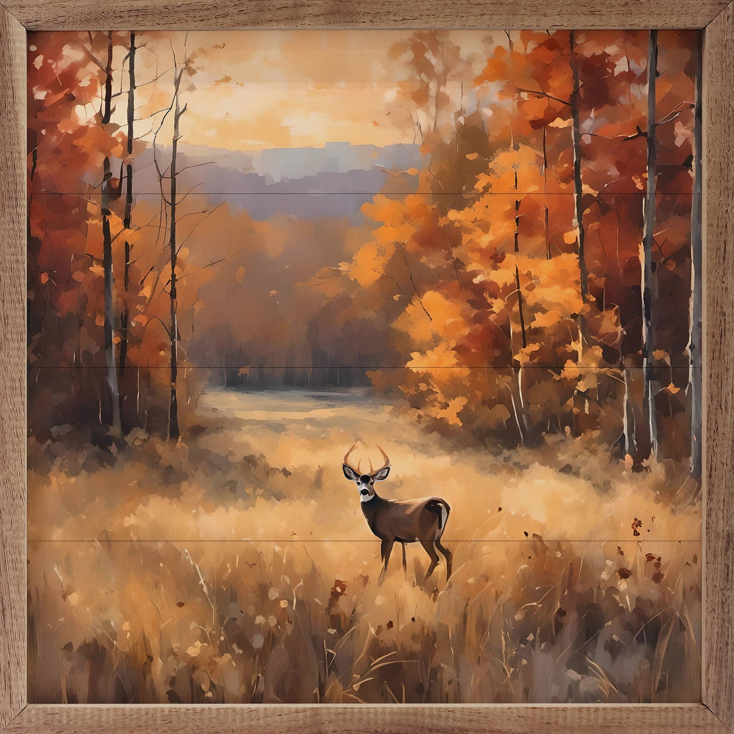 Kendrick Home - Buck In Fall Timber: 24 x 24 x 1.5