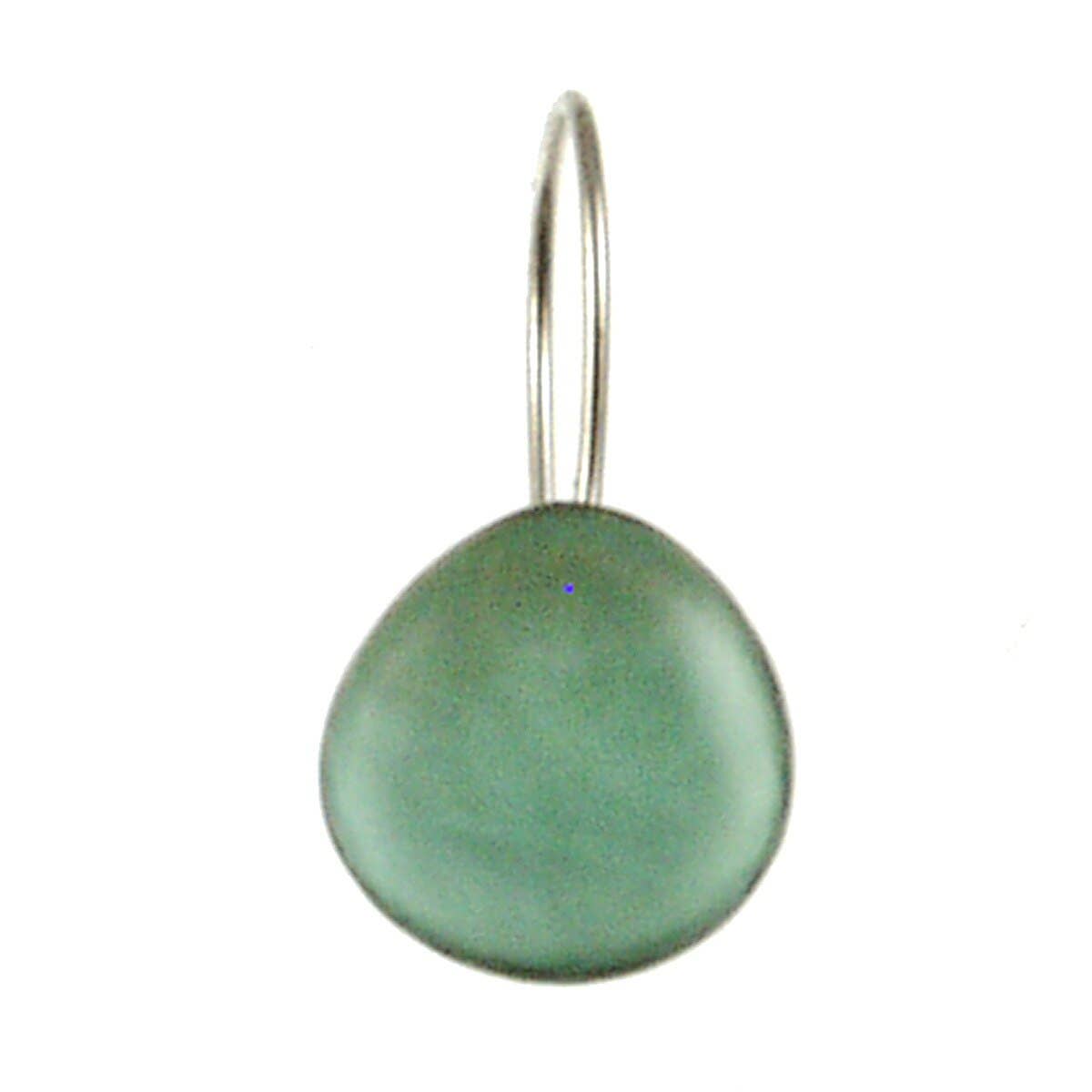 Origin Jewelry - Resin & Shell Drop Earrings - SMALL, Rounded Edge, 0.5": Red