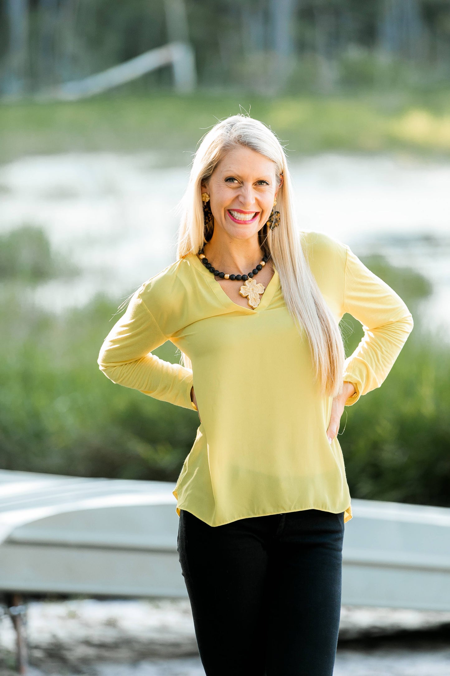 Hidden Truth Jewelry - Black Lava with Cherrie Cross Necklace