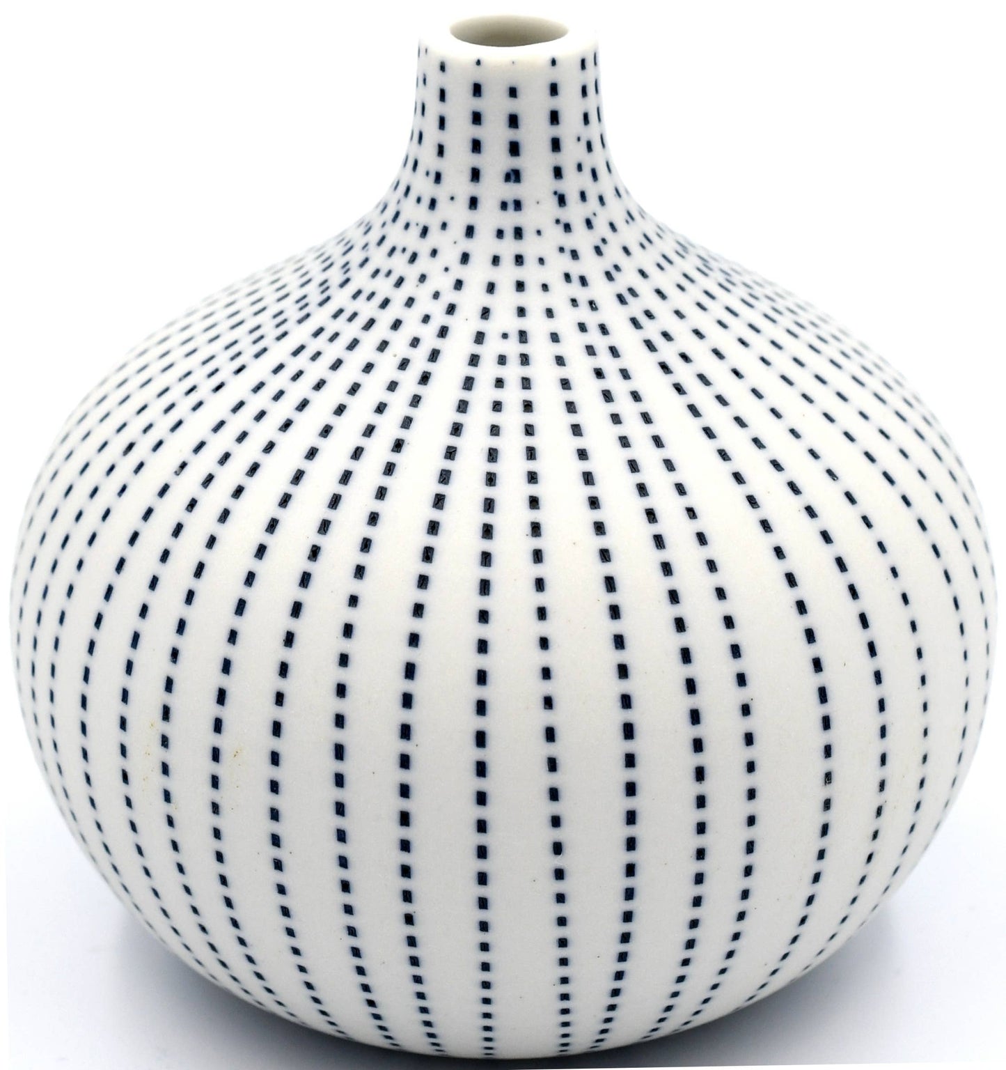 Art Floral Trading LLC - 524W26 CONGO TINY L-Handcrafted Porcelain Bud Vase