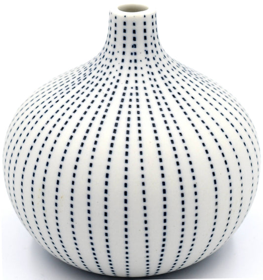 Art Floral Trading LLC - 524W26 CONGO TINY L-Handcrafted Porcelain Bud Vase