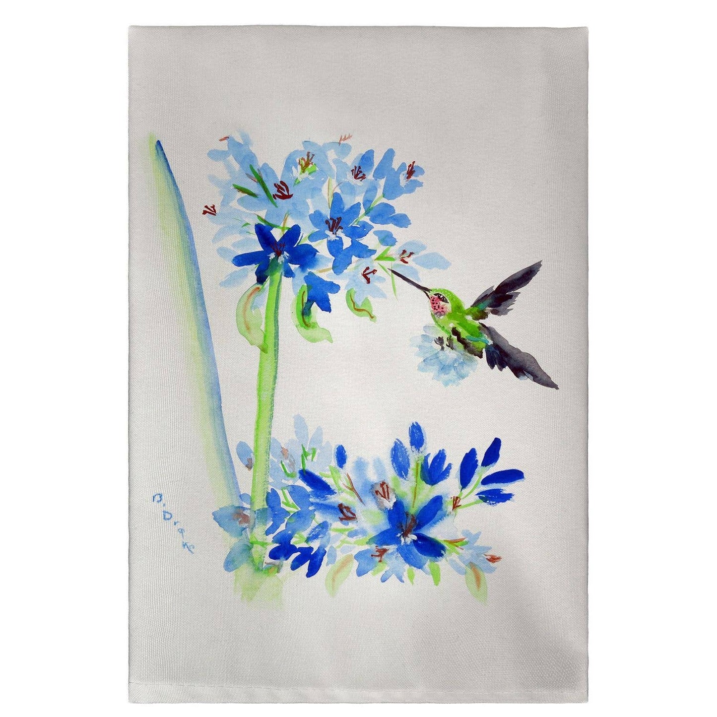 Betsy Drake Interiors - And Blue Flowers Guest Towel