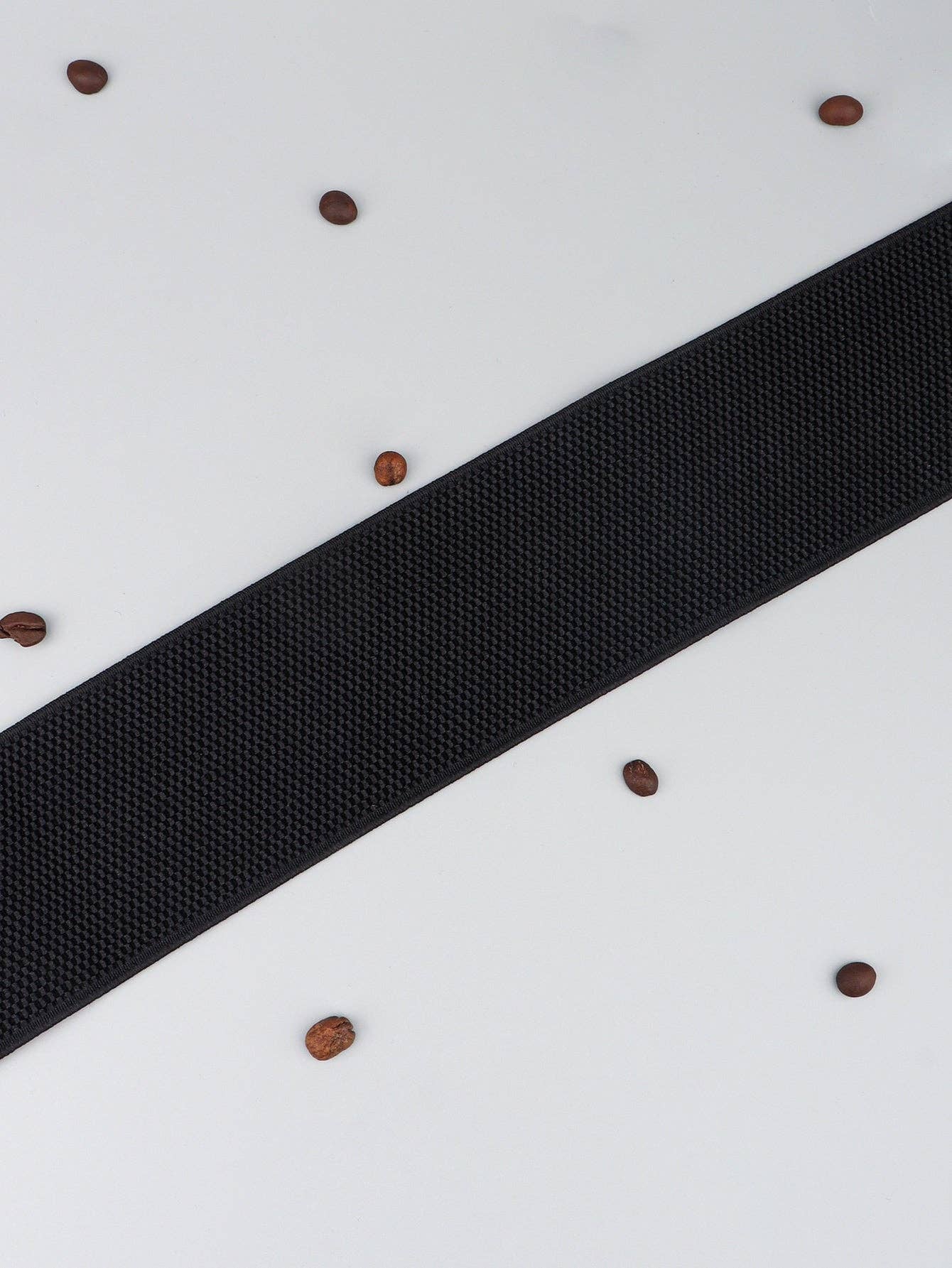 Kustom Kreations Goods - PU Elastic Wide Belt with Alloy Buckle: Black / One Size