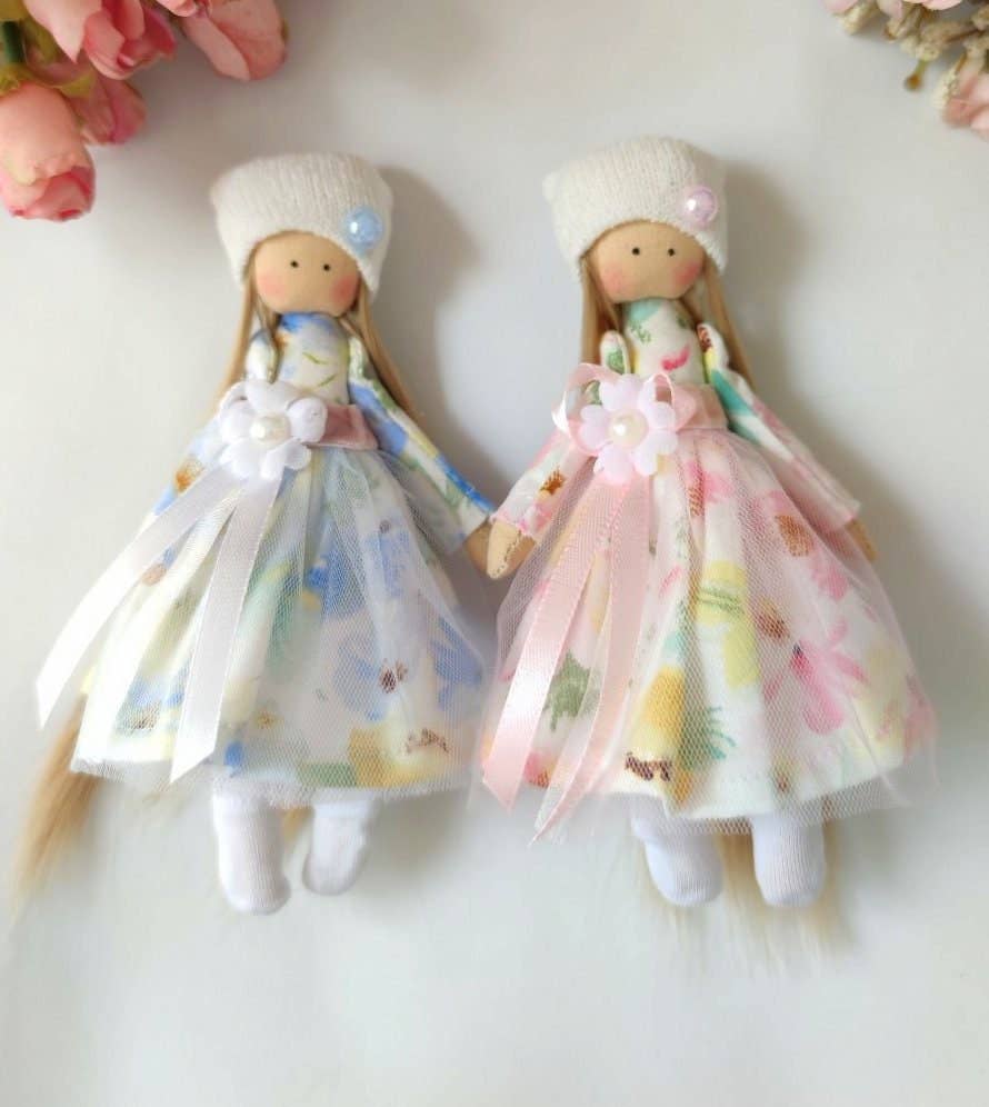 ChernikovaNataliya - Handmade Miniature Cloth Fairy Rag Doll: Pink