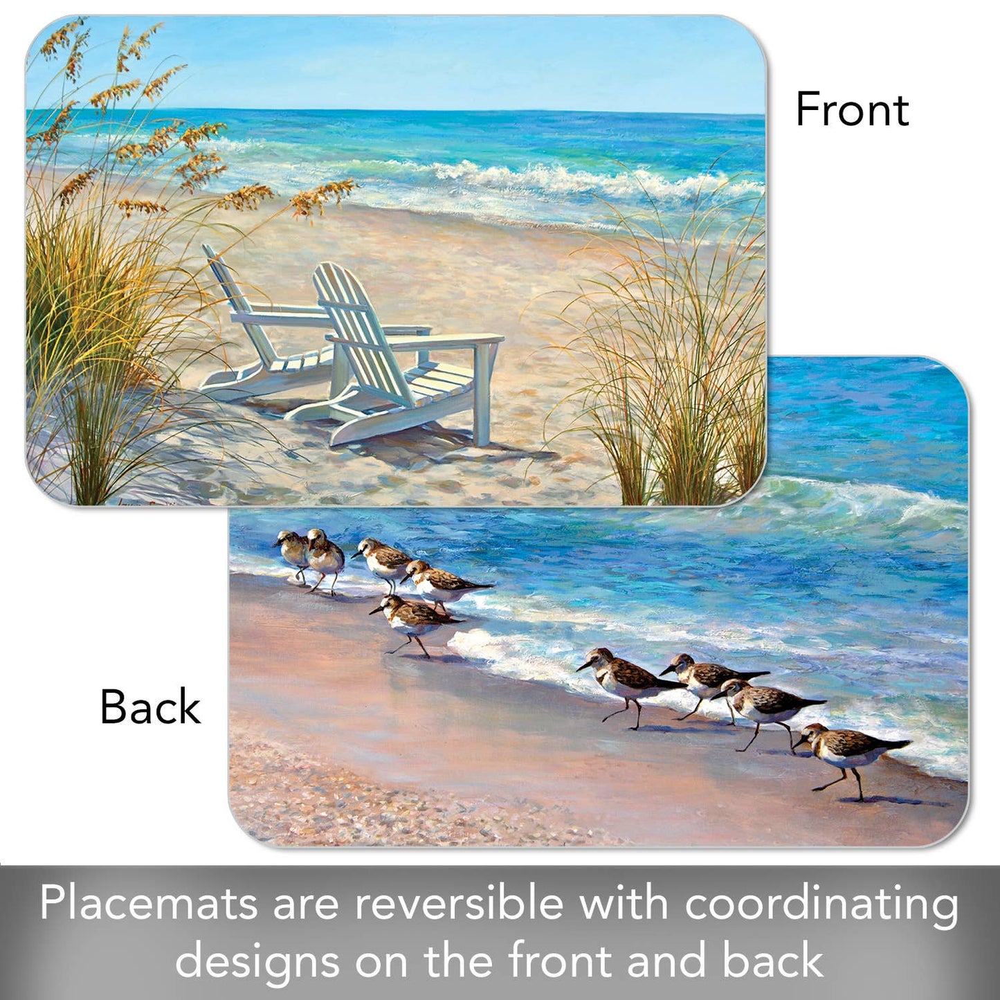 CounterArt/Highland Home/Thirstystone - Ocean View Reversible Rectangular Plastic Placemat