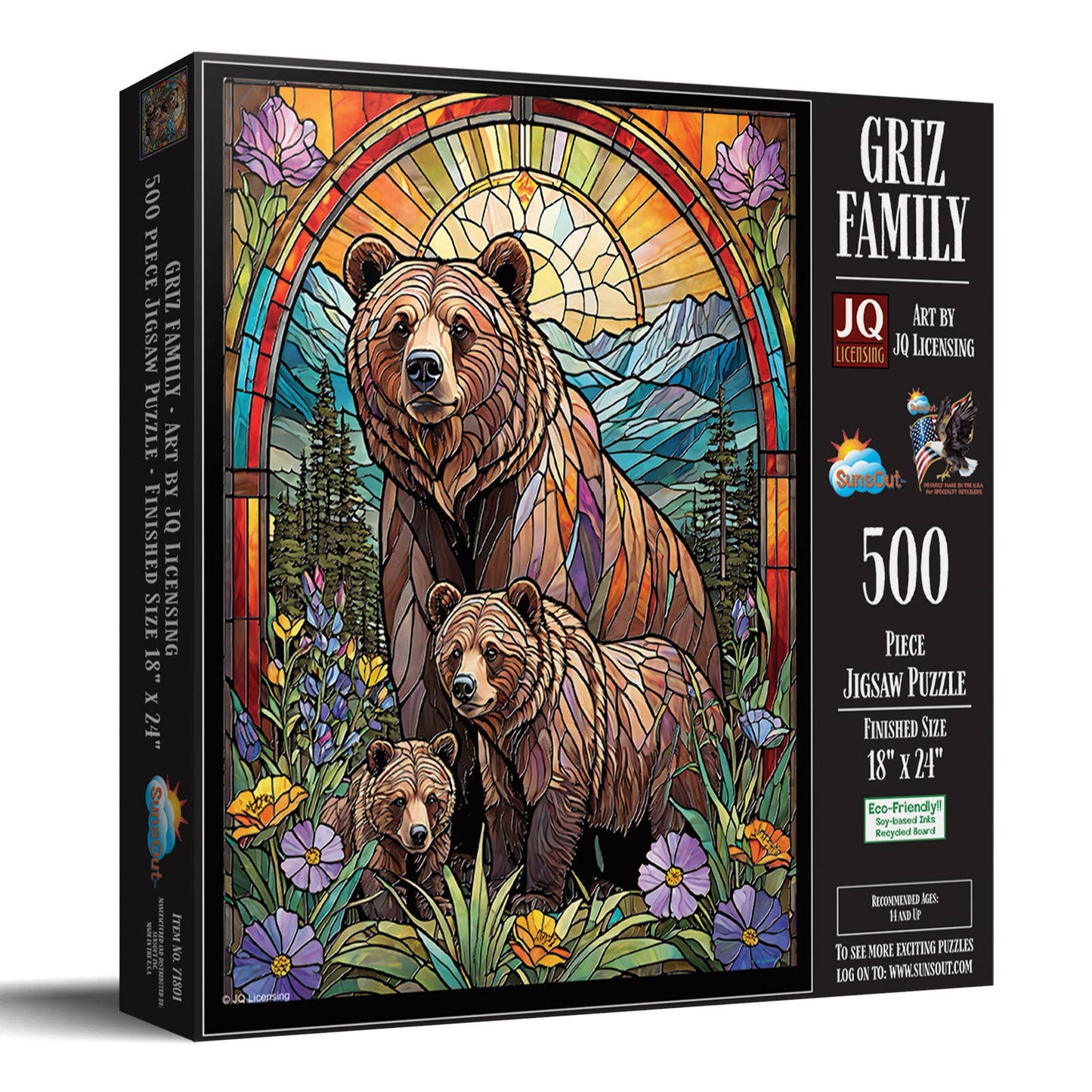 SunsOut - 0546 Griz Family 500 pc Puzzle