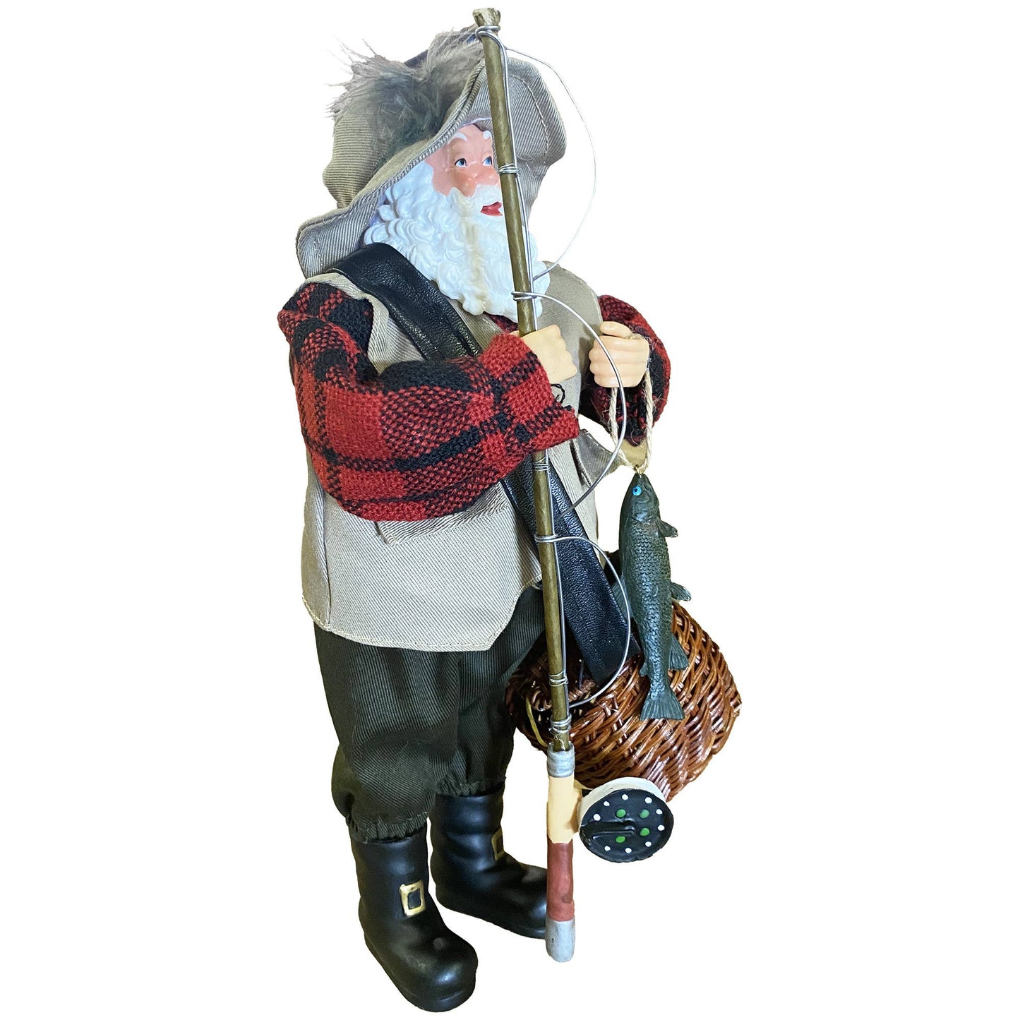 Santa’s Workshop Inc. - 12" Fly Fishing Santa