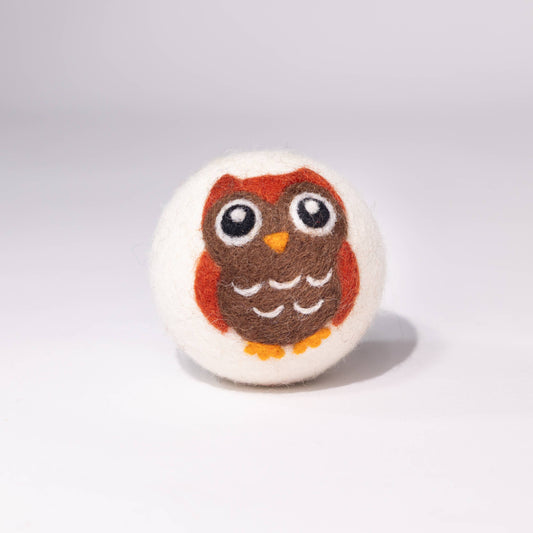 Ethical Global - Owls: Eco Wool Dryer Balls Fair Trade : Brown Owl