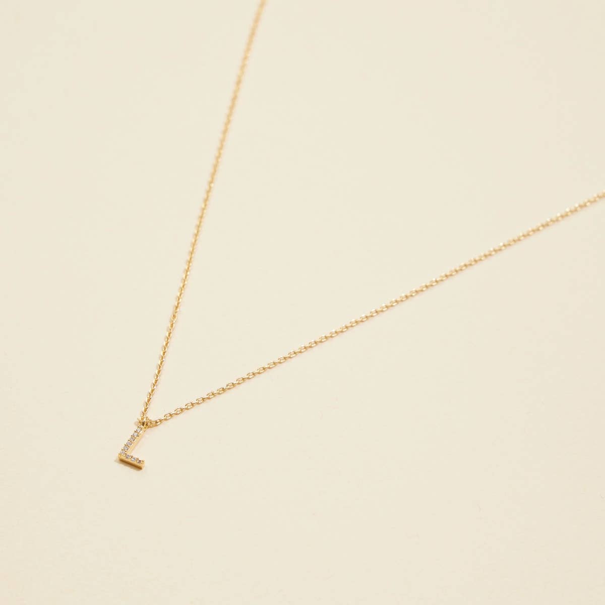 Lilla Haven - 12 Pack of Cubic Zirconia Initial Gold Dipped Necklaces: White Gold Assorted / One / 4DN18021