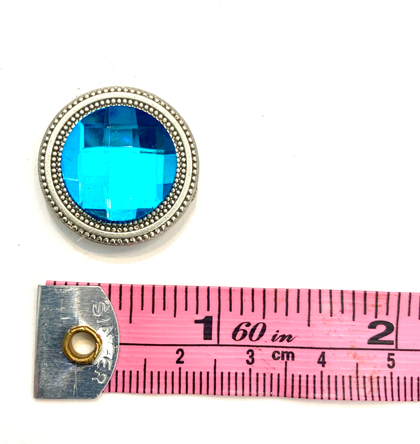 MagneButton - Aqua Crystal Magnet Button Pin Set