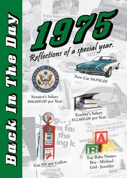 3 Oak Publishing / Back In The Day - 1975 Back In The Day Greeting Card / Booklet (envelope inclu