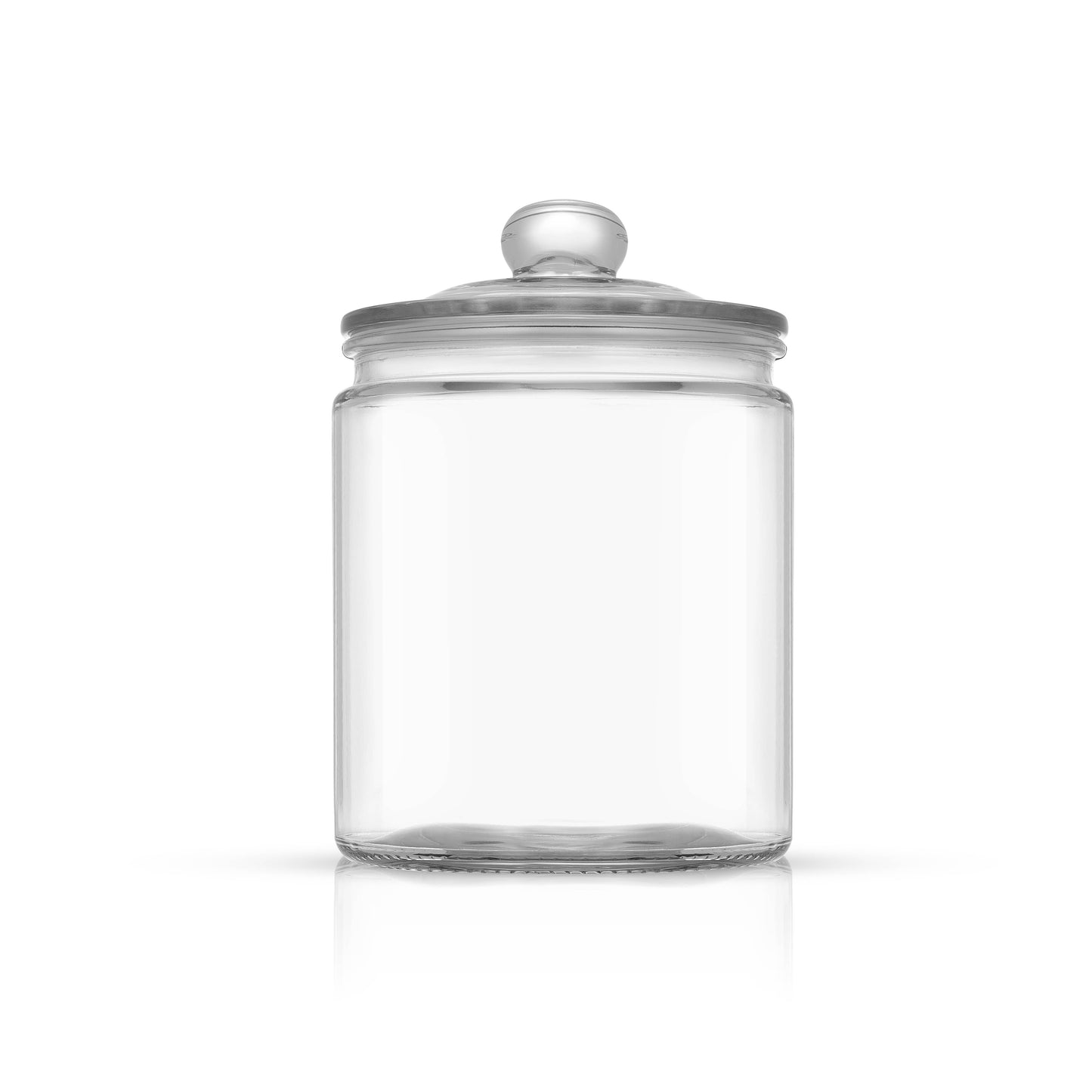 JoyJolt - JoyFul Round Glass Cookie Jar with Airtight Lids (67 oz)